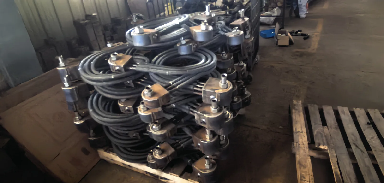 Compressor spare parts set prepared for maintenance and distributor supply